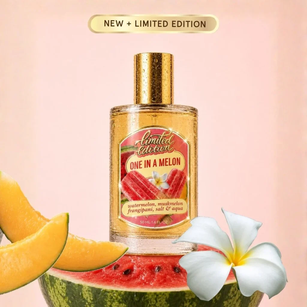 Muse Beauty One in a Melon perfume bottle