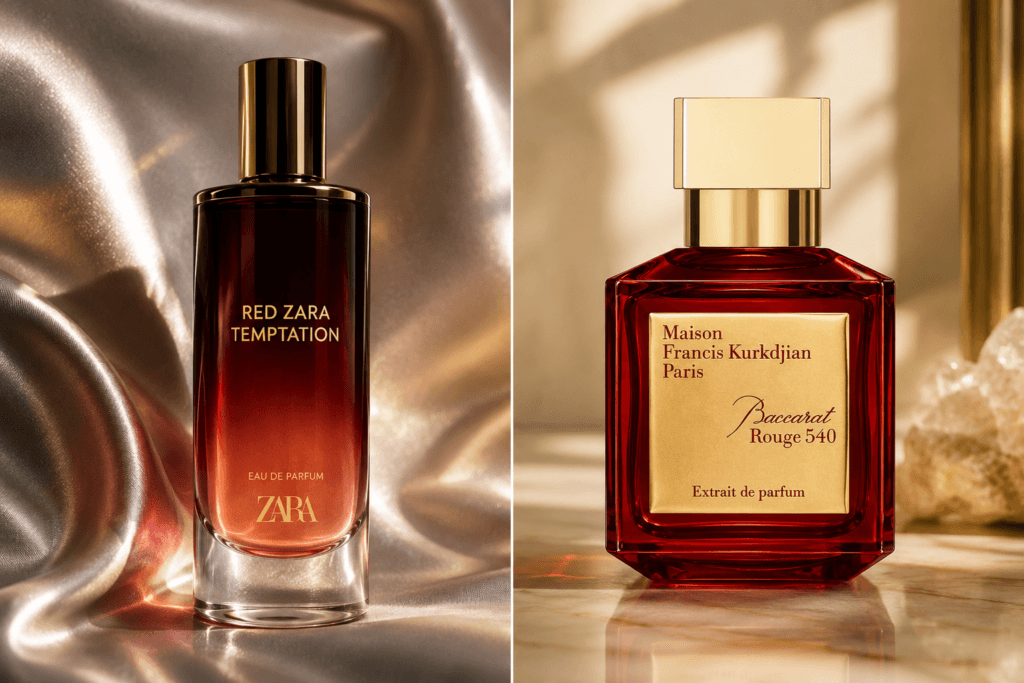 Red zara temptation v/s baccarat rouge 540