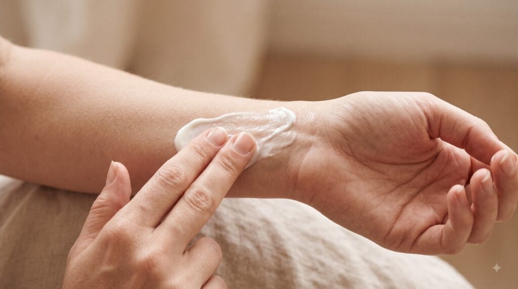 moisturizing skin before perfume application